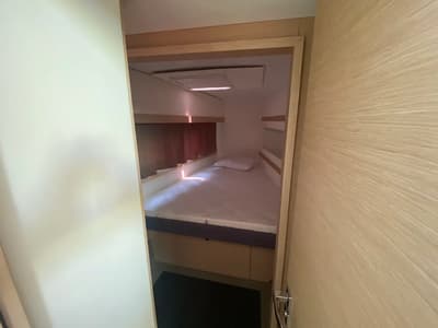 Cabin on Elia, a Fountaine Pajot Isla 40 catamaran at Municipal Unit of Lefkada, Greece