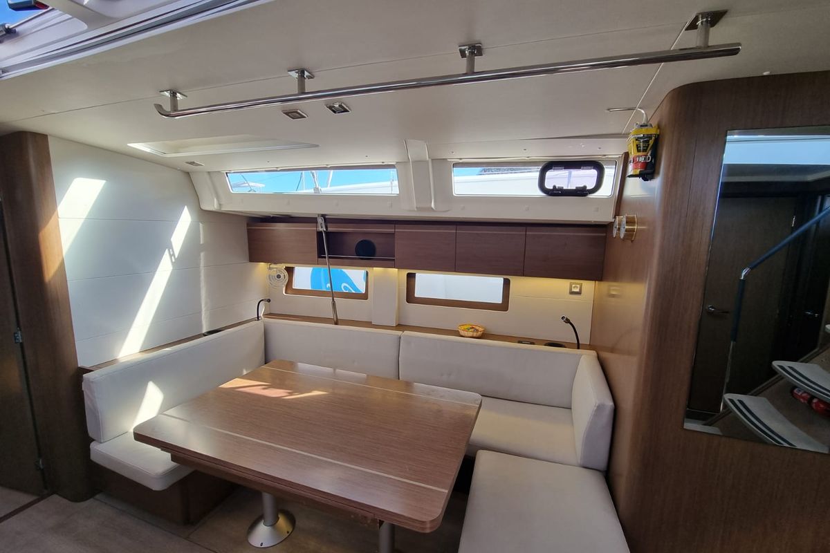 Head on Tsuki, a Beneteau Oceanis 51.1 sailboat at Lavreotiki Municipal Unit, Greece