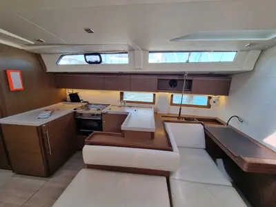 Galley of Tsuki, a Beneteau Oceanis 51.1 sailboat at Lavreotiki Municipal Unit, Greece