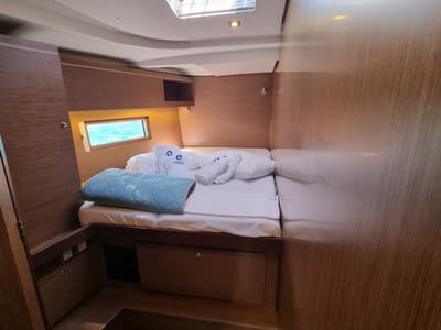 Cabin on Tsuki, a Beneteau Oceanis 51.1 sailboat at Lavreotiki Municipal Unit, Greece