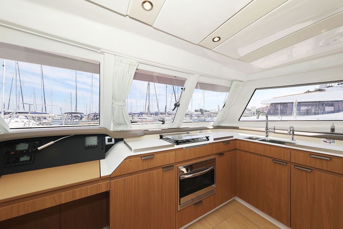Galley of Playtime - OW, a Bali Catspace OW catamaran at Općina Sukošan, Croatia