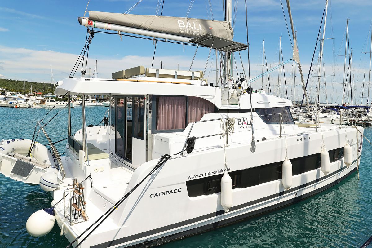 Exterior view of Playtime - OW, a Bali Catspace OW catamaran at Općina Sukošan, Croatia