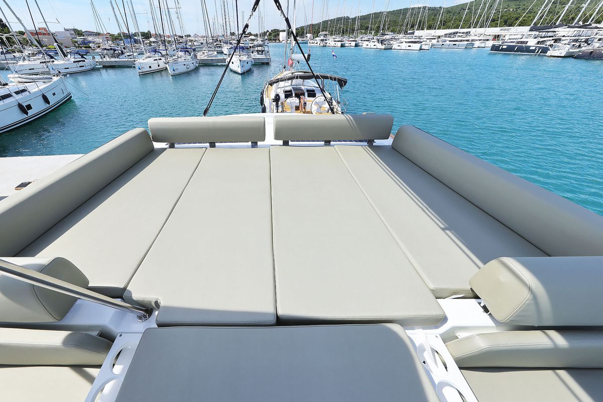 Deck of Playtime - OW, a Bali Catspace OW catamaran at Općina Sukošan, Croatia