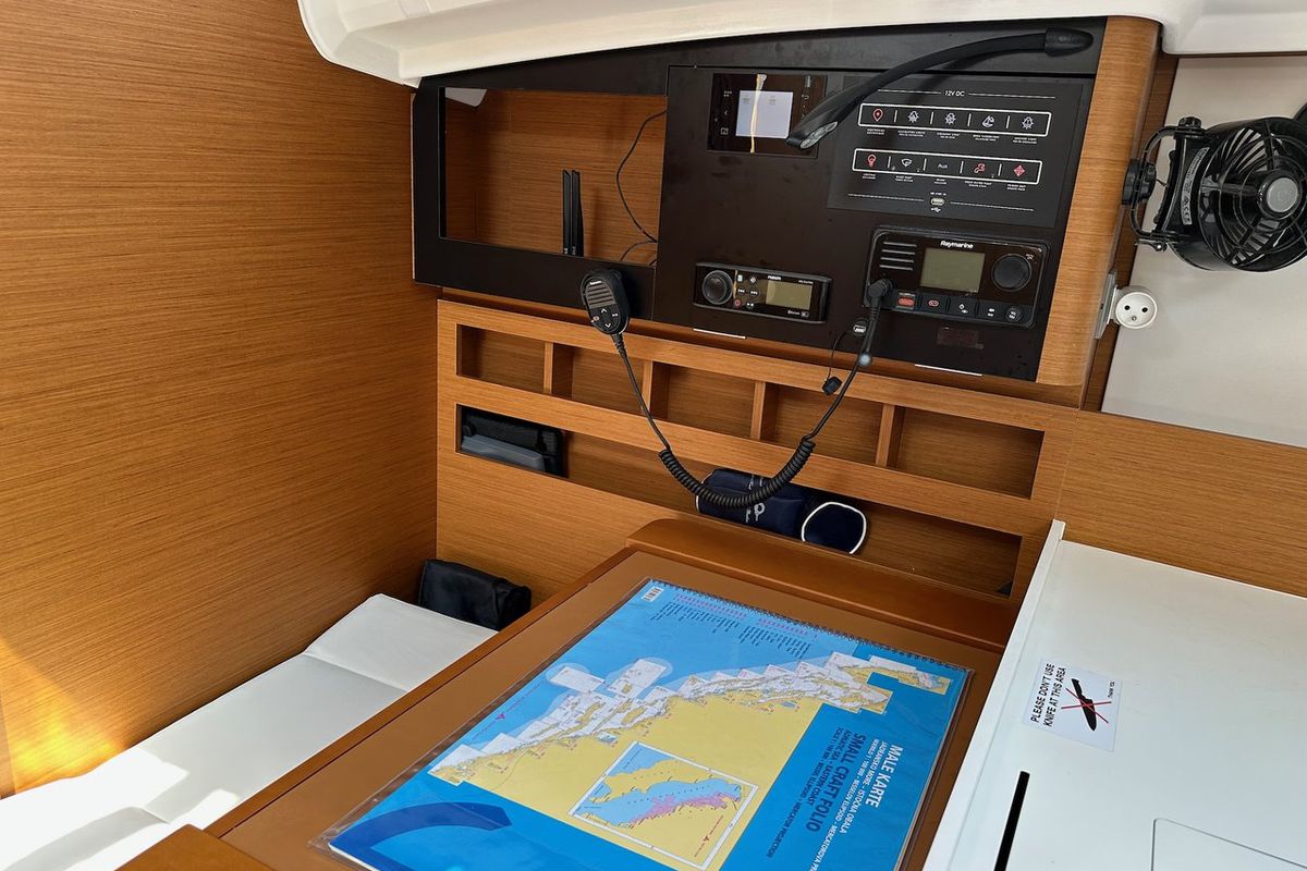 Cabin on Wind Kiss, a Jeanneau Sun Odyssey 410 sailboat at Dubrovnik, Croatia