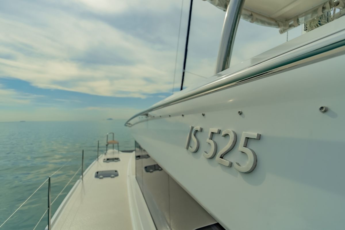 Electric E-Motion, a Island Spirit Yachts Island Spirit 525E catamaran at Mai Khao, Thailand