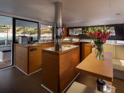 Galley of Nox, a Dufour 48 Catamaran catamaran at Primošten, Croatia
