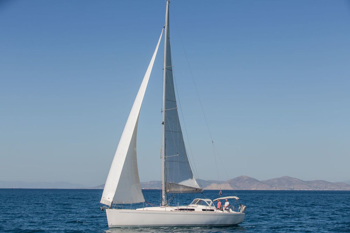 Exterior view of Daddy's Toy, a AD Boats Salona 44 sailboat at Athens, Greece