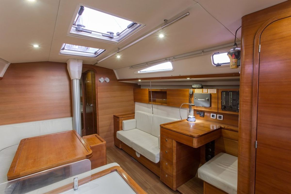 Salon of Daddy's Toy, a AD Boats Salona 44 sailboat at Athens, Greece