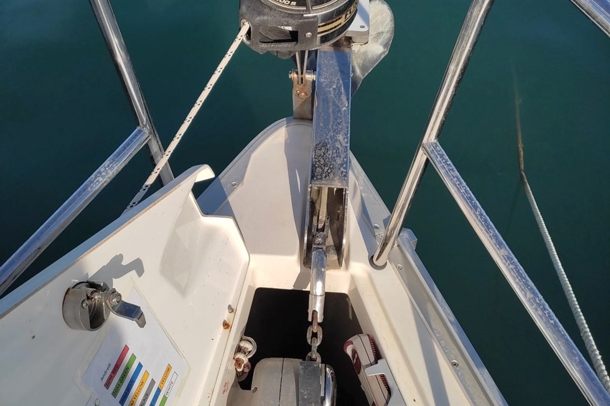 Andrelli, a Bavaria 37 Cruiser sailboat at Kontokali, Greece