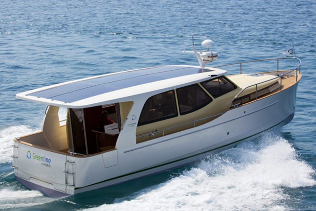 Exterior view of Mozart, a Greenline 33 yacht at Pirovac, Croatia