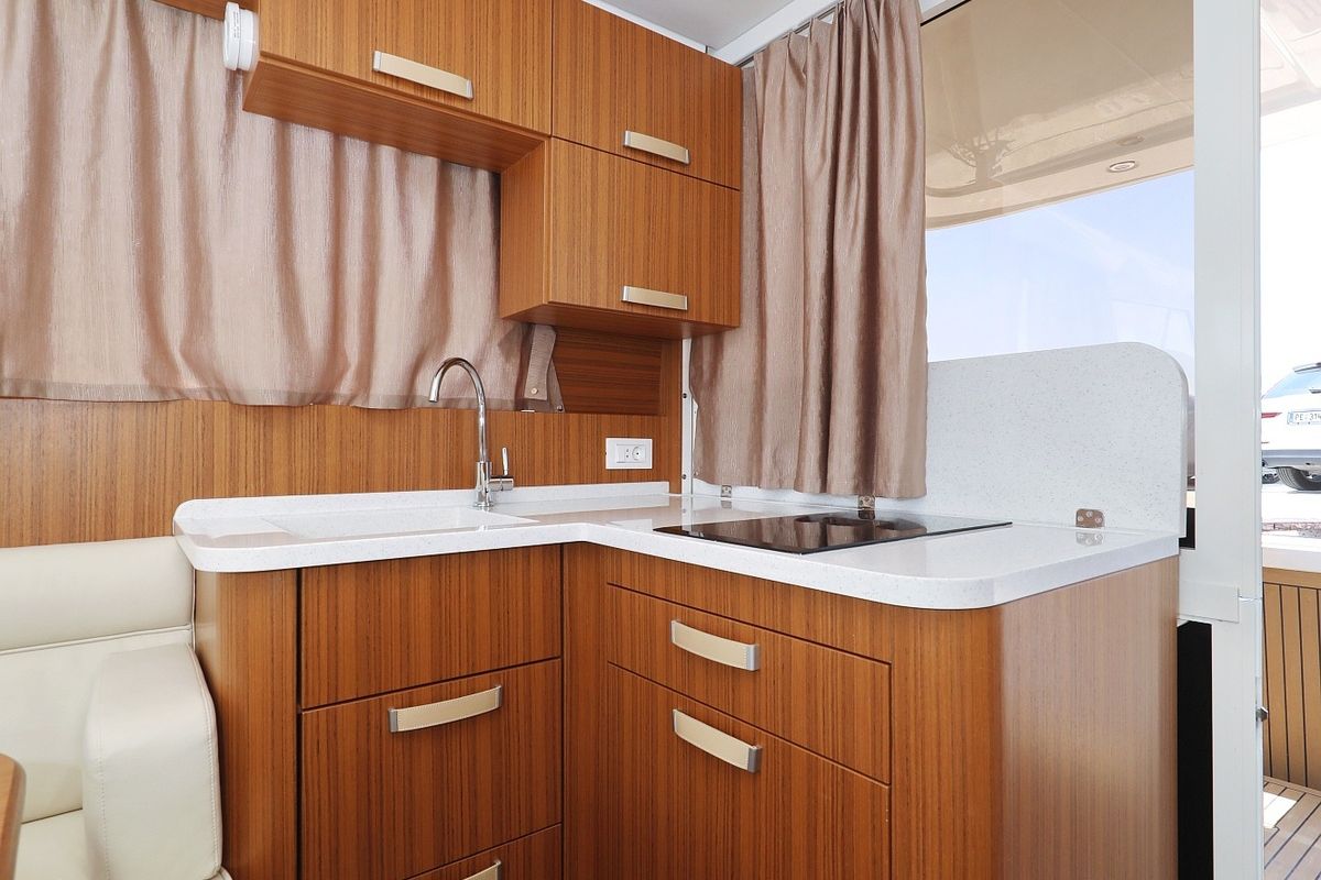 Galley of Mozart, a Greenline 33 yacht at Pirovac, Croatia