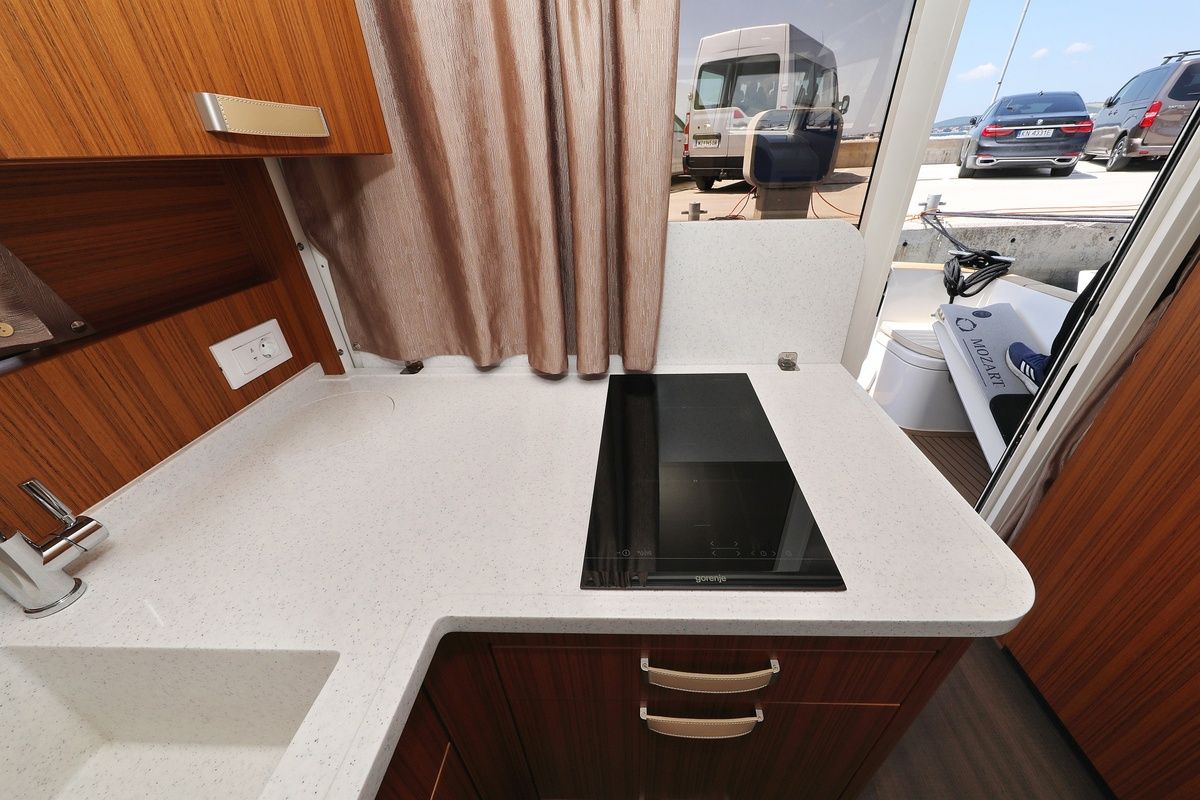 Galley of Mozart, a Greenline 33 yacht at Pirovac, Croatia