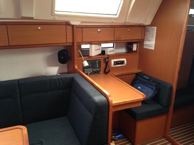 Salon of S/Y Alisahni, a Bavaria Cruiser 41 sailboat at Preveza, Greece