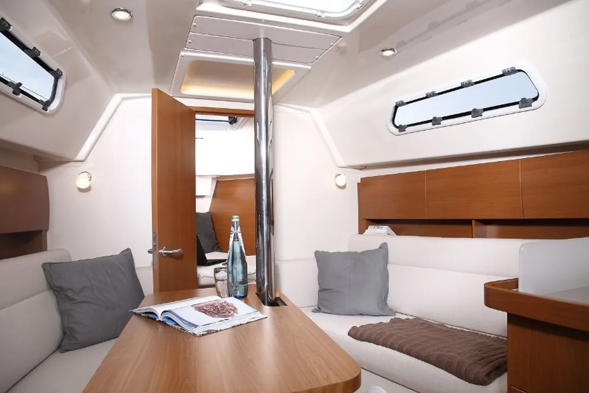 Salon of Selini, a Hanse Yachts Hanse 325 sailboat at Athens, Greece