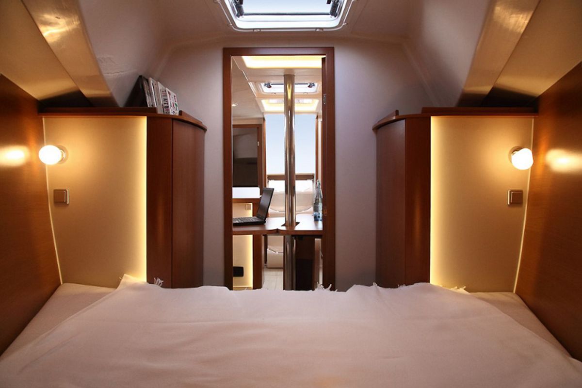 Cabin on Selini, a Hanse Yachts Hanse 325 sailboat at Athens, Greece