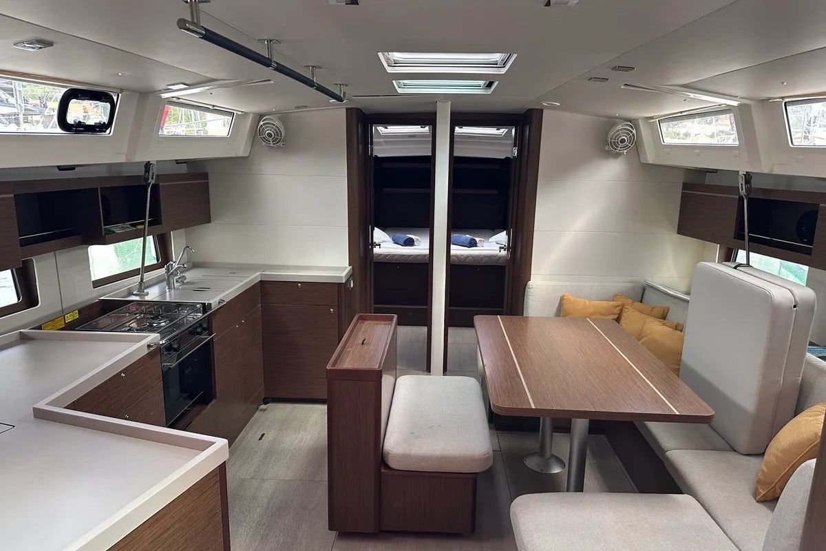 Galley of BLUE SKY, a Beneteau Oceanis 46.1 sailboat at Dubrovnik, Croatia