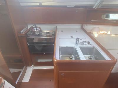 Galley of Sunshine, a Beneteau Oceanis 31 sailboat at Barth, Germany