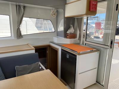 Galley of Spearhead, a Excess 12 catamaran at Municipality of Kalamata, Greece