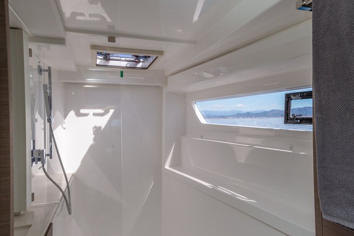 Head on Freedom, a Leopard 42 catamaran at Ventimiglia, Italy