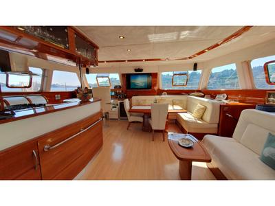 Salon of SUNNYACHT, a Sunreef Yachts Sunreef 62 catamaran at Olbia, Italy