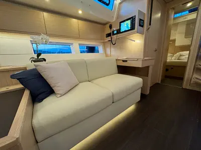 Salon of Mina, a Bavaria C57 Style sailboat at Grad Pula, Croatia