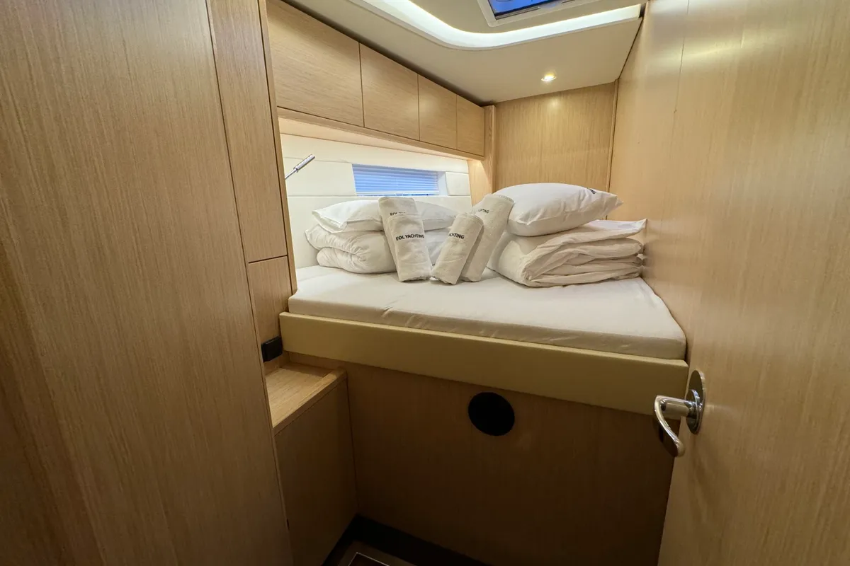 Cabin on Mina, a Bavaria C57 Style sailboat at Grad Pula, Croatia