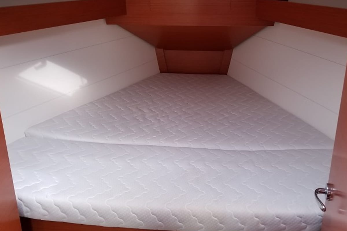 Cabin on Friday, a Dufour 350 GL sailboat at Fethiye, Turkey