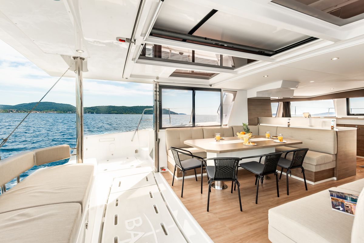 Cabin on Optimus, a Bali 4.6 catamaran at Grad Šibenik, Croatia
