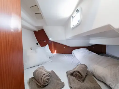 Cabin on Nautilus, a Hanse Yachts Hanse 315 sailboat at Baiona, Spain