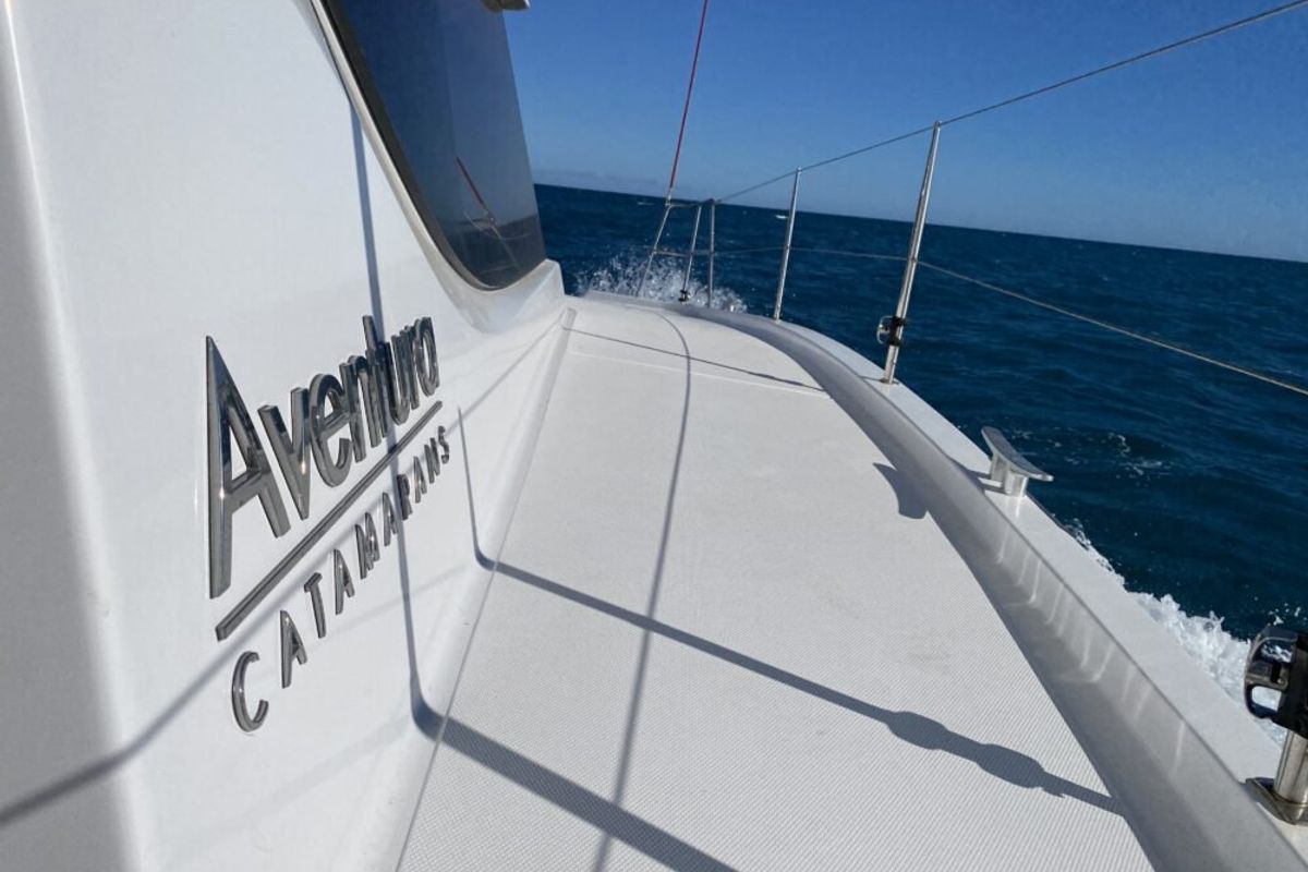 Deck of Ankolina, a Aventura Catamarans Aventura 37 catamaran at Pirovac, Croatia