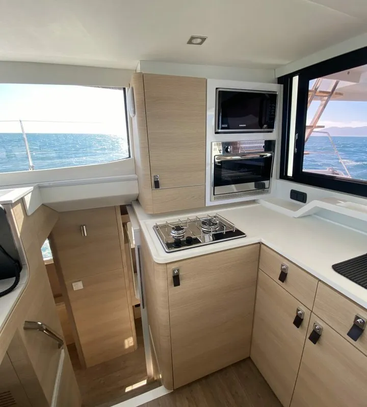 Galley of Ankolina, a Aventura Catamarans Aventura 37 catamaran at Pirovac, Croatia