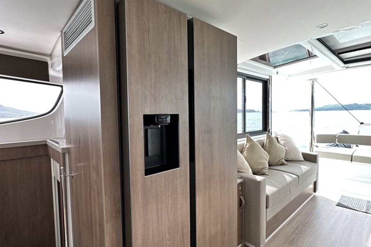 Galley of Belle Isle, a Bali 4.4 catamaran at Mai Khao, Thailand