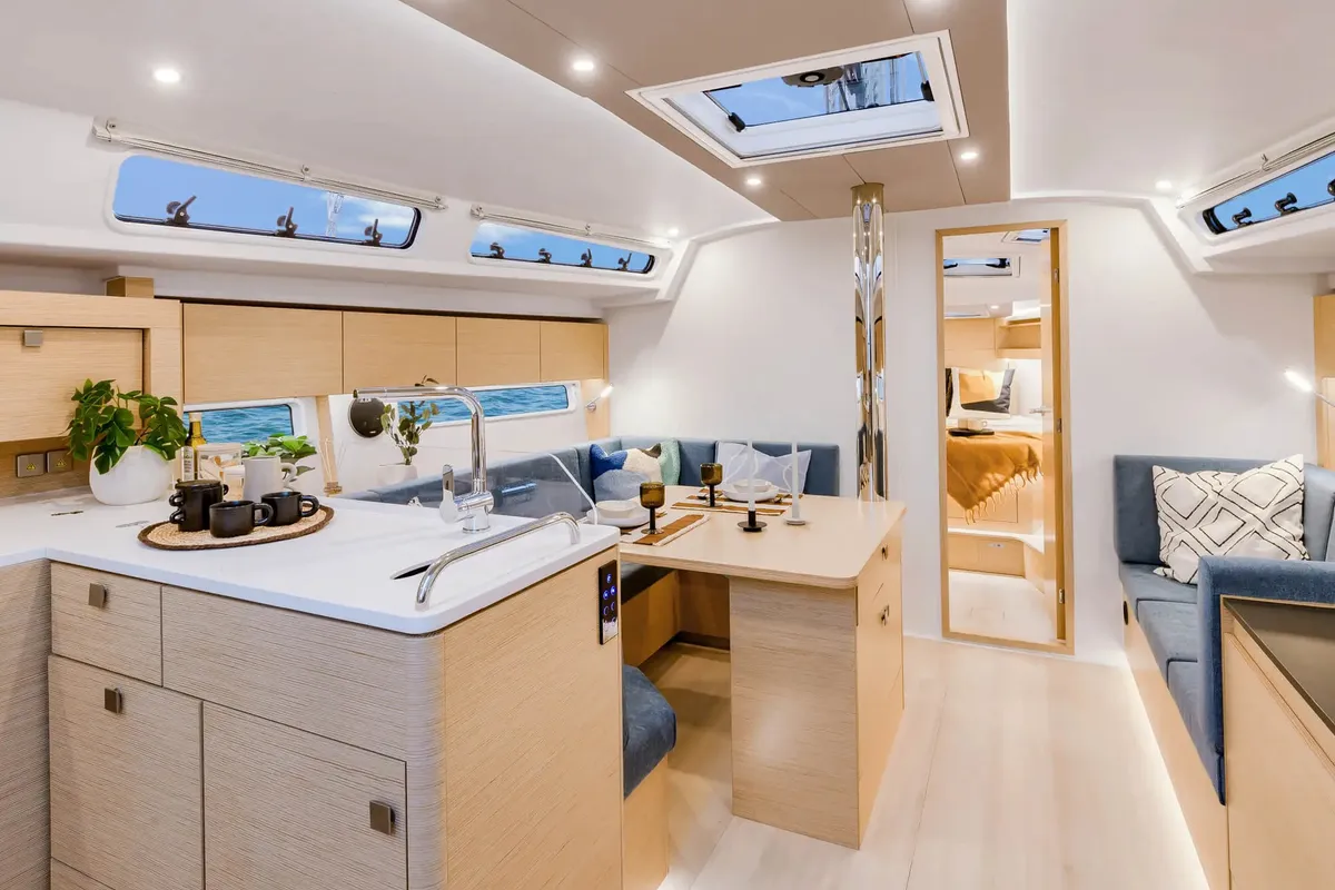 Salon of Al Dente, a Hanse Yachts Hanse 410 sailboat at Municipal Unit of Lefkada, Greece