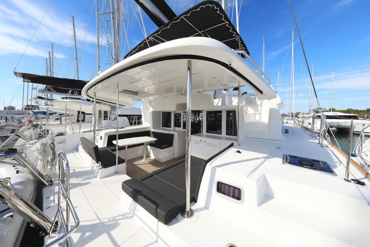 Exterior view of OLIVER, a Lagoon 450 catamaran at Općina Sukošan, Croatia