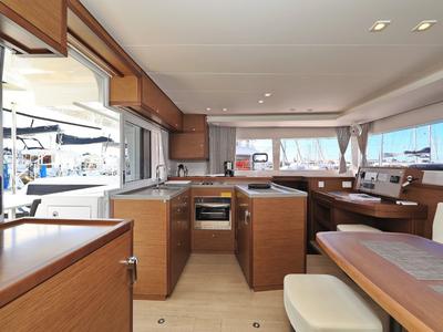 Galley of OLIVER, a Lagoon 450 catamaran at Općina Sukošan, Croatia