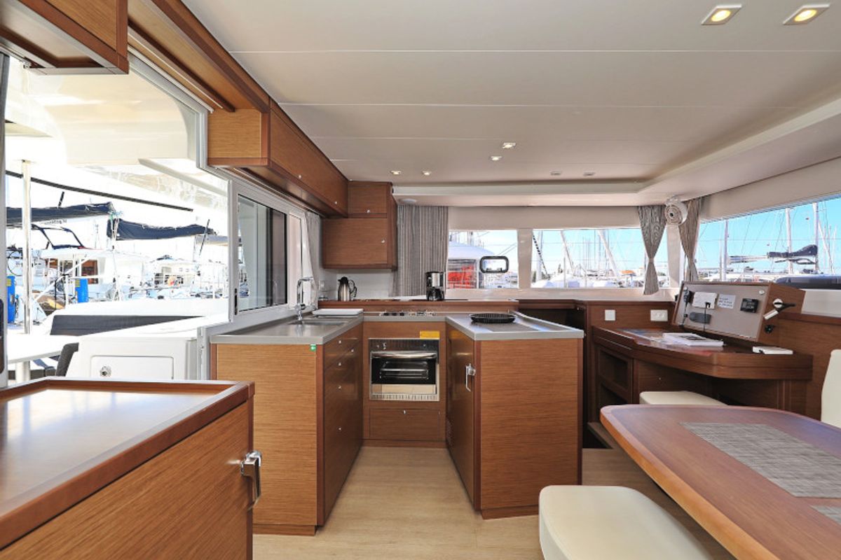Galley of OLIVER, a Lagoon 450 catamaran at Općina Sukošan, Croatia