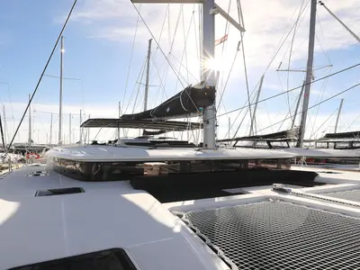 Deck of OLIVER, a Lagoon 450 catamaran at Općina Sukošan, Croatia