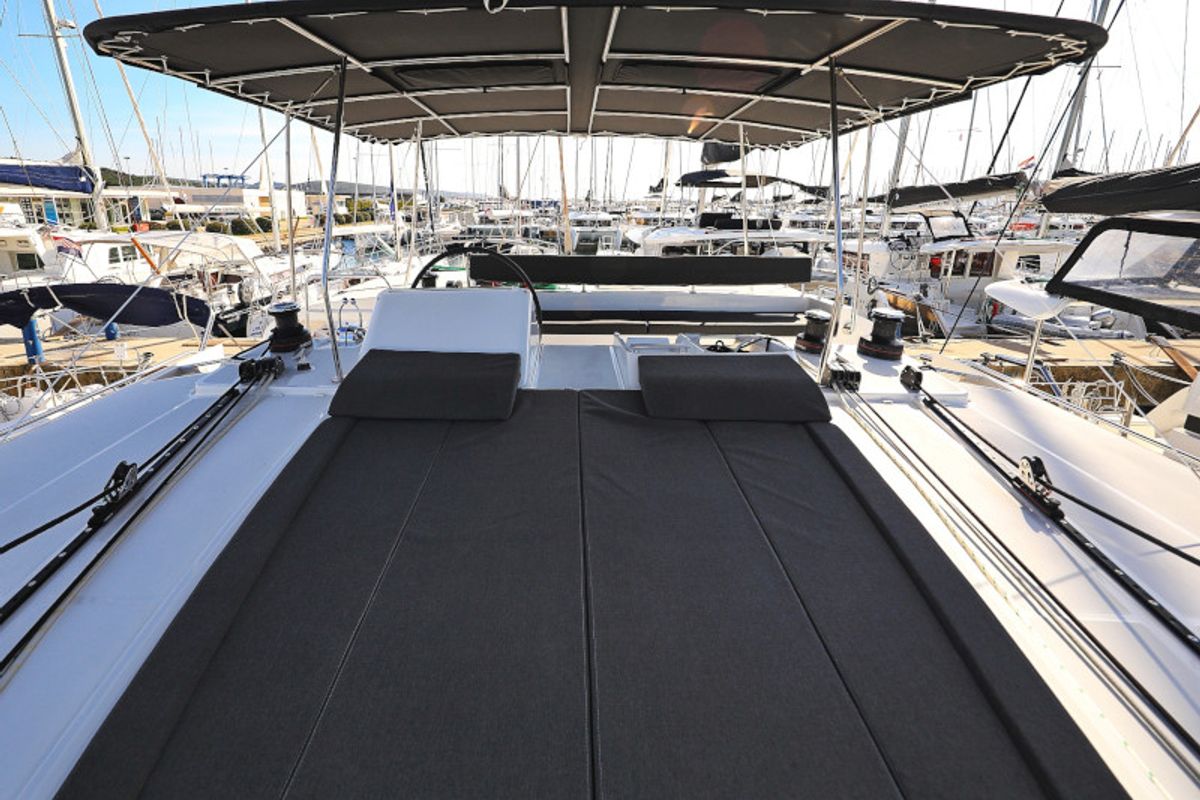 Deck of OLIVER, a Lagoon 450 catamaran at Općina Sukošan, Croatia