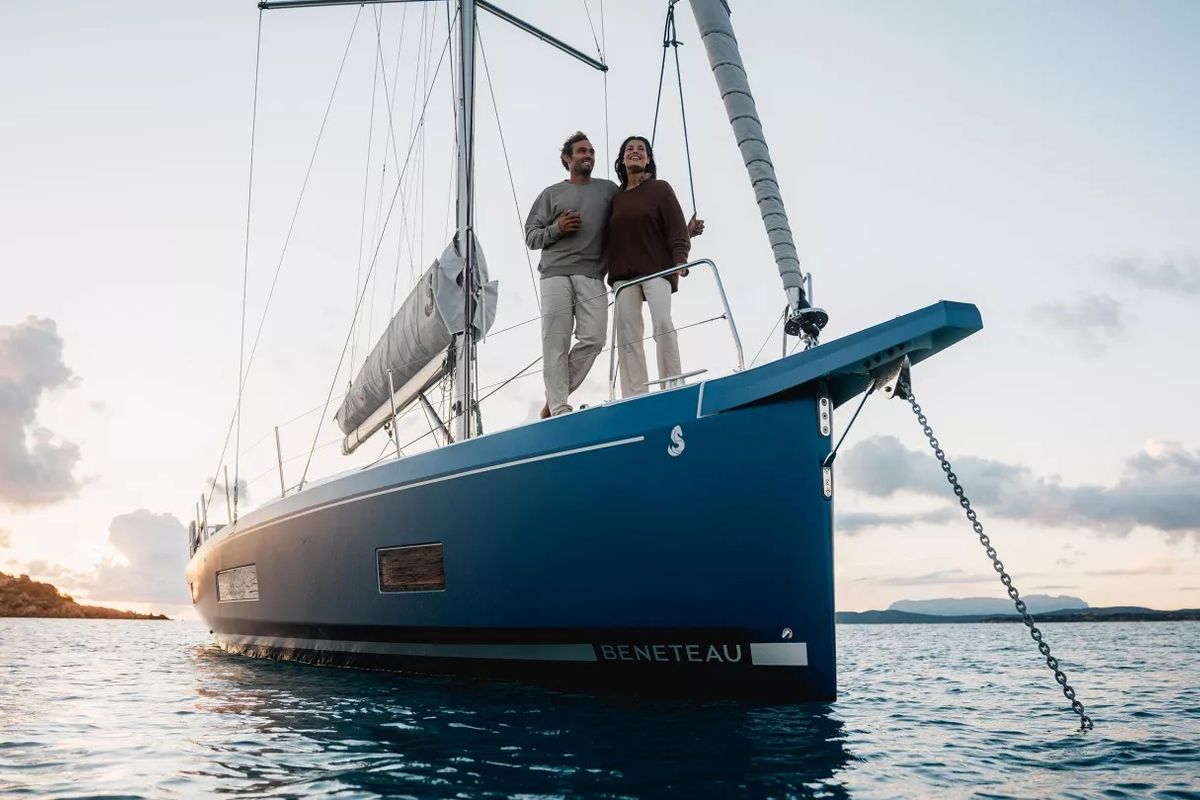 Exterior view of Sun-Kissed, a Beneteau Oceanis 47 sailboat at Municipal Unit of Rhodes, Greece