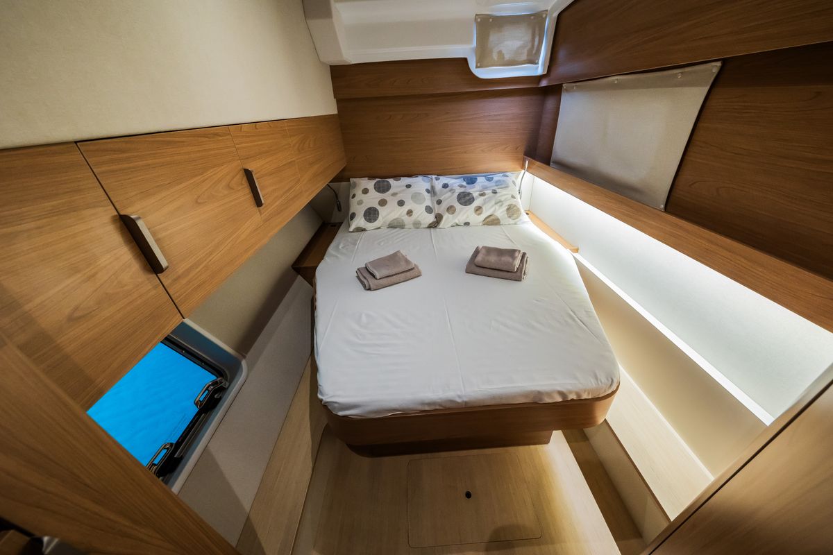 Head on Eternity Now, a Bali Catspace catamaran at Seget Donji, Croatia