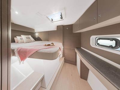 Cabin on Marila, a Bali Catspace catamaran at Olbia, Italy