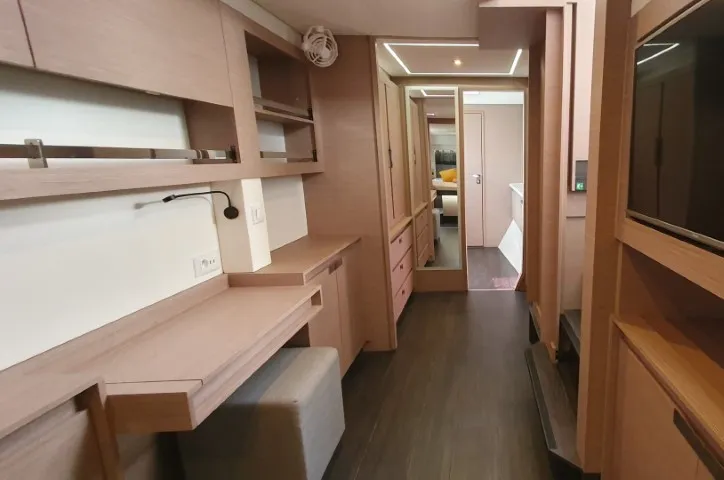 Cabin on Dreamcatcher, a Fountaine Pajot Elba 45 catamaran at Seget Donji, Croatia