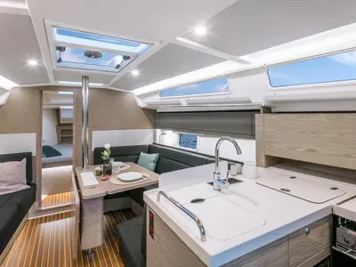 Galley of Abigail, a Hanse Yachts Hanse 388 sailboat at Betina, Croatia