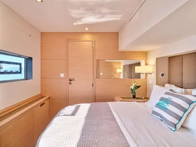 Sunmoon, a Fountaine Pajot Alegria 67 catamaran at Municipal Unit of Nea Peramos, Greece