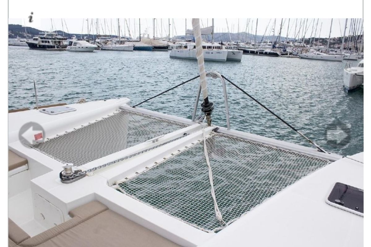 Deck of Sunshine I, a Lagoon 450 F catamaran at Dubrovnik, Croatia