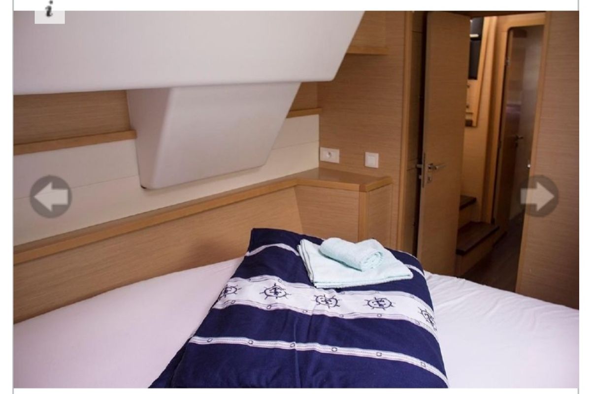 Cabin on Sunshine I, a Lagoon 450 F catamaran at Dubrovnik, Croatia