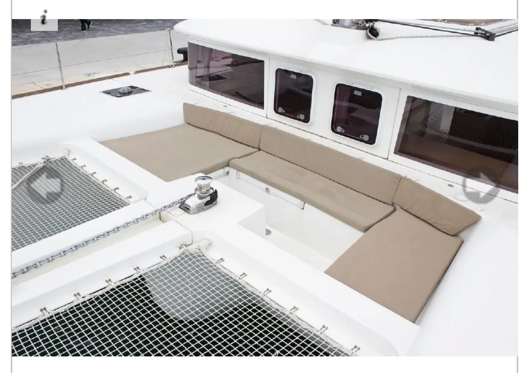 Deck of Sunshine I, a Lagoon 450 F catamaran at Dubrovnik, Croatia