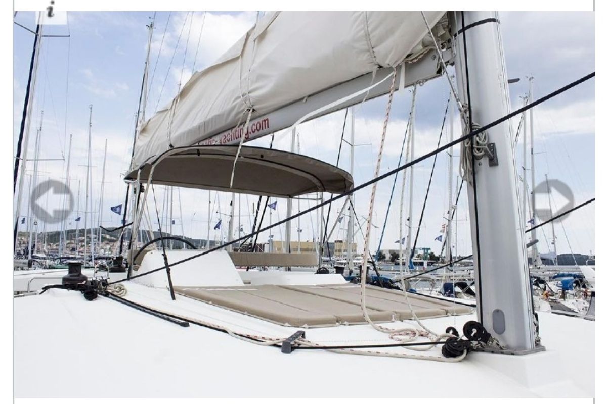 Deck of Sunshine I, a Lagoon 450 F catamaran at Dubrovnik, Croatia