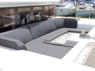 Deck of Moja Mala, a Lagoon 450 catamaran at Seget Donji, Croatia