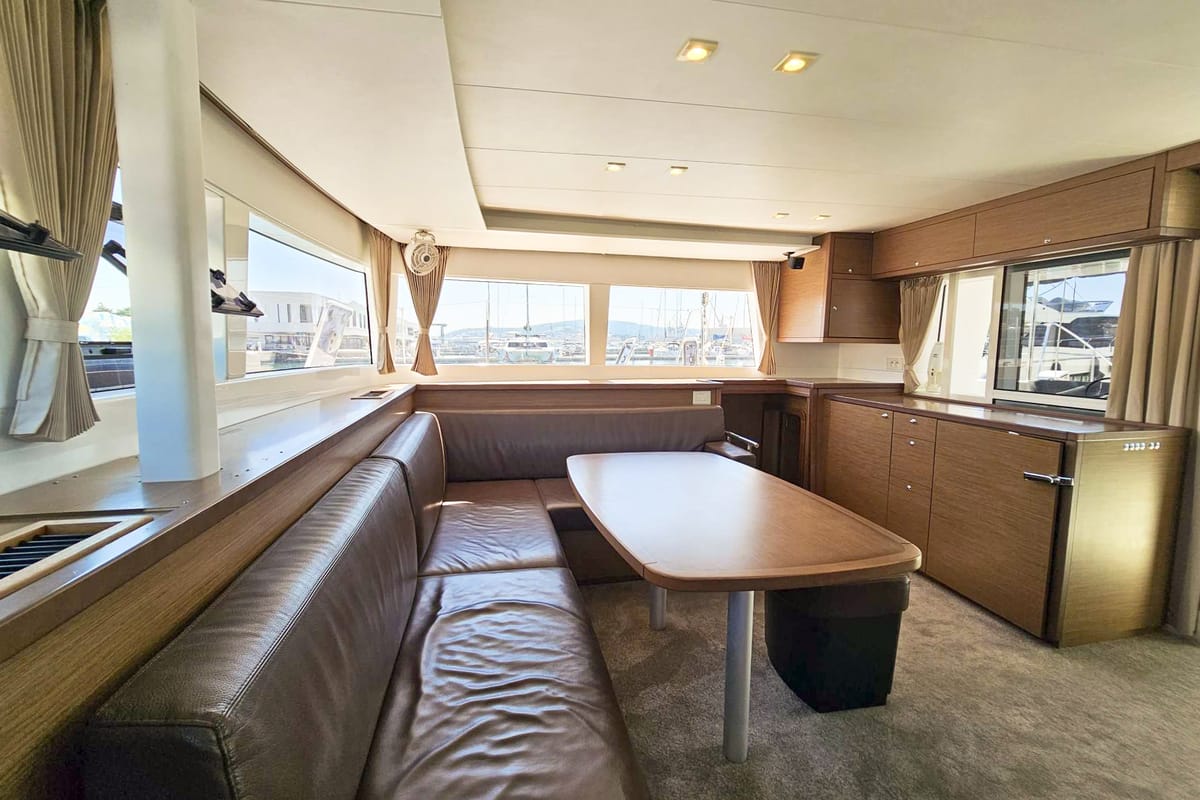 Salon of Moja Mala, a Lagoon 450 catamaran at Seget Donji, Croatia